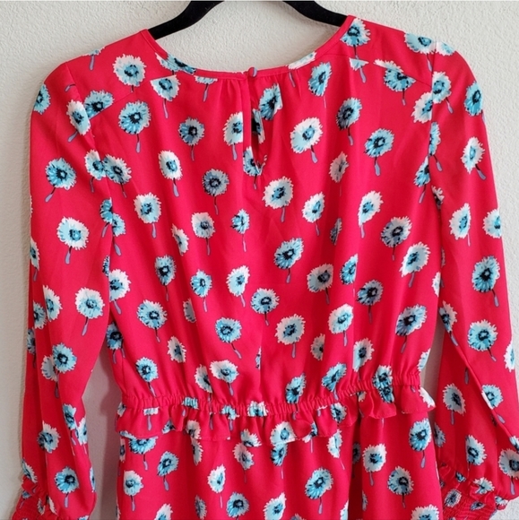 J.Crew Red Dandelion Floral Dress - Picture 8 of 15